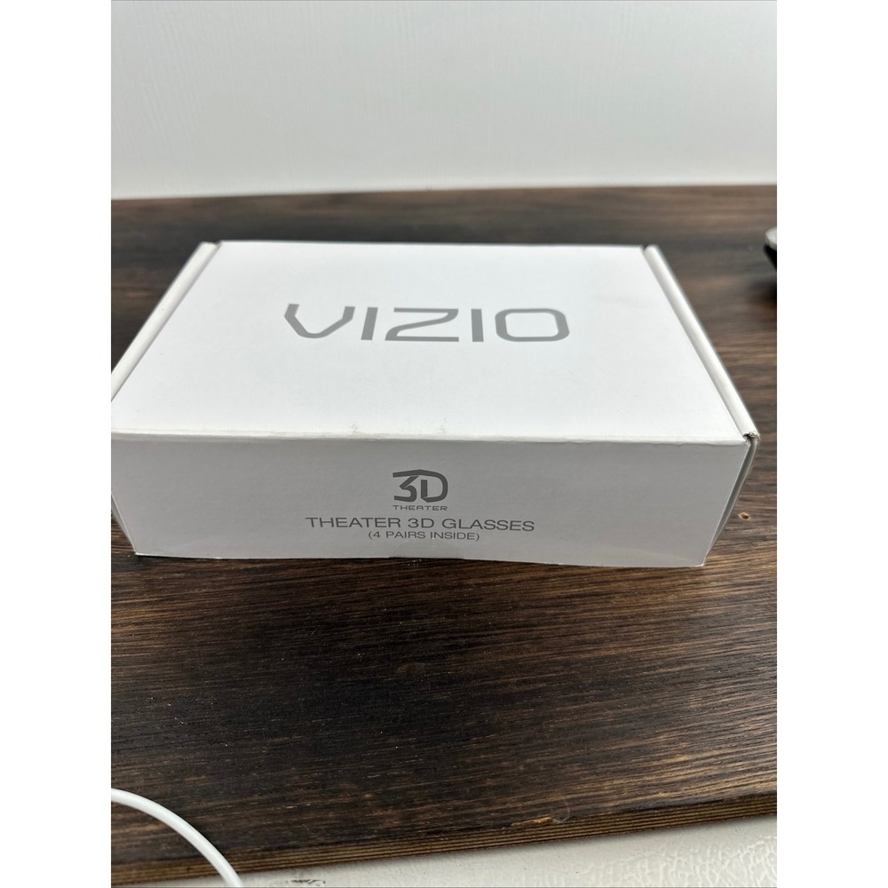 Vizio Theater 3D Glasses 4 Pack Black Passive 3D Eyewear with Cleaning Cloth
